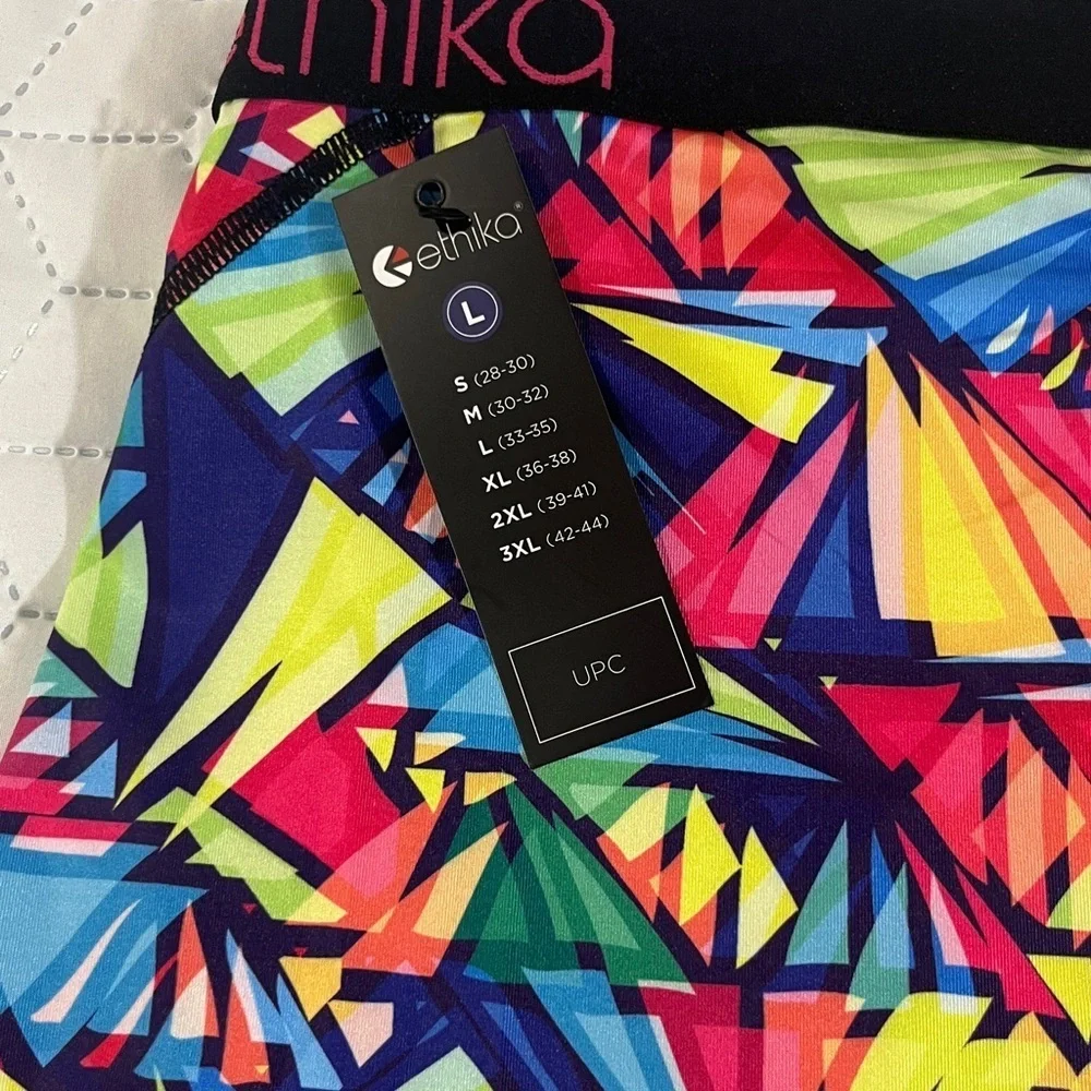 Ethika Men's Crazy Psychedelic Colorful Graphic Boxer Briefs
